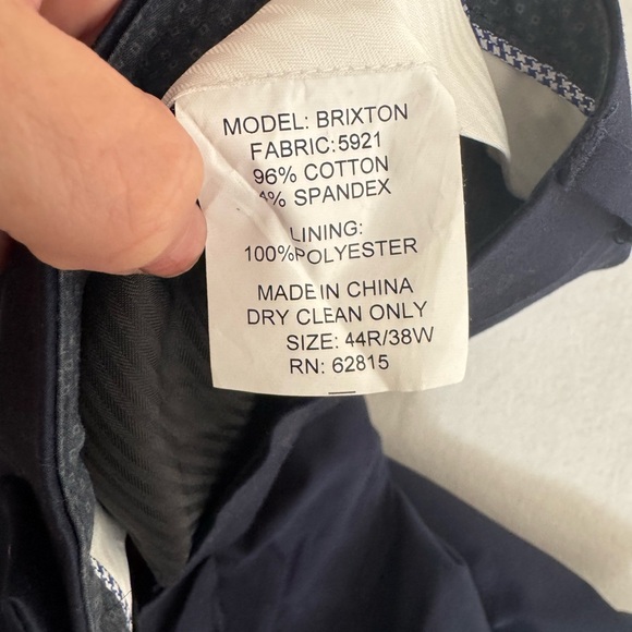 The Savile‎ Row Company Brixton Navy Dress Pants Men’s 44R/38W - Picture 5 of 7